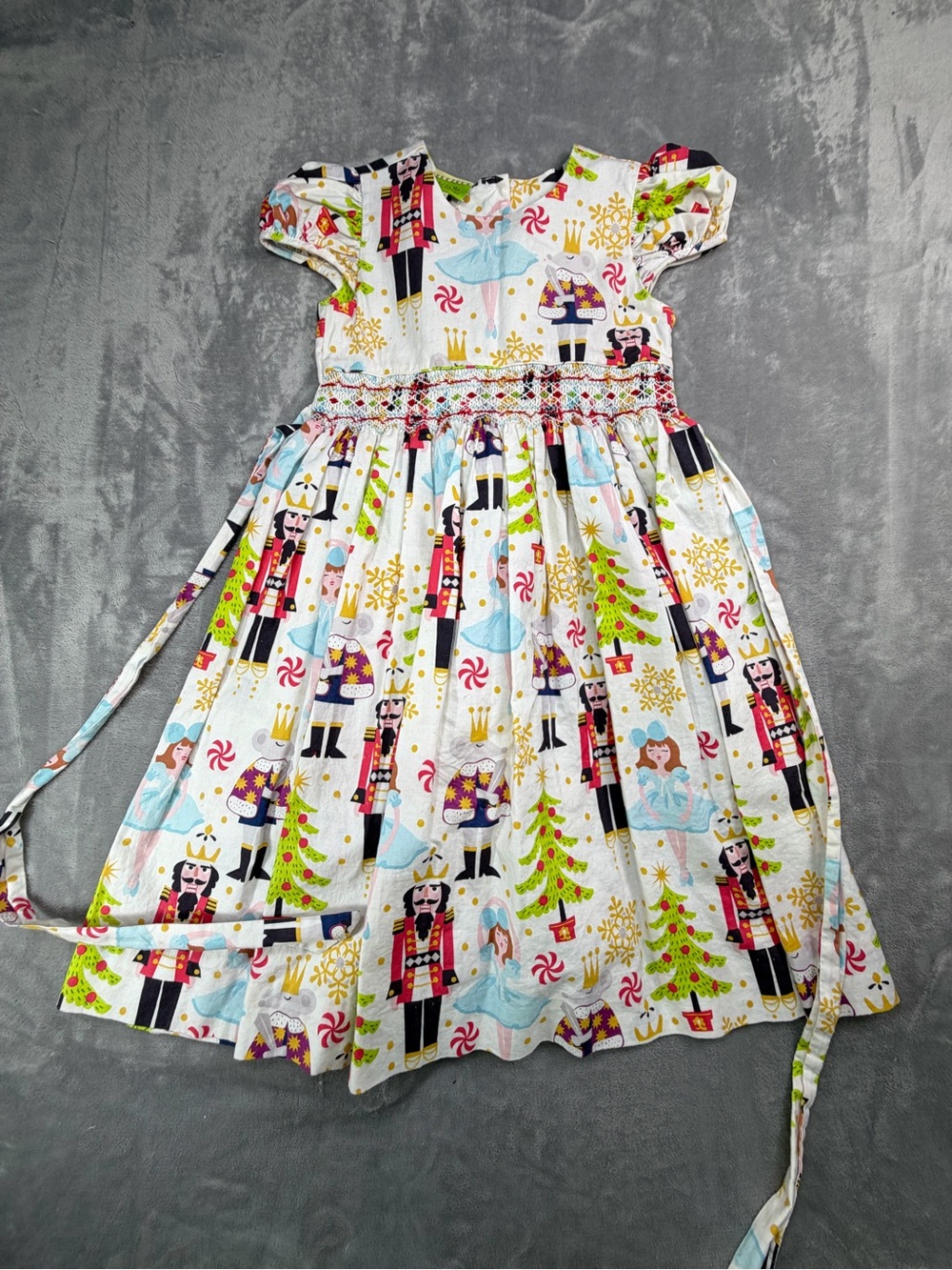 100 % Cotton Le Za Me Girls' Dress with Multicolor Print Party Fall Christmas 6x